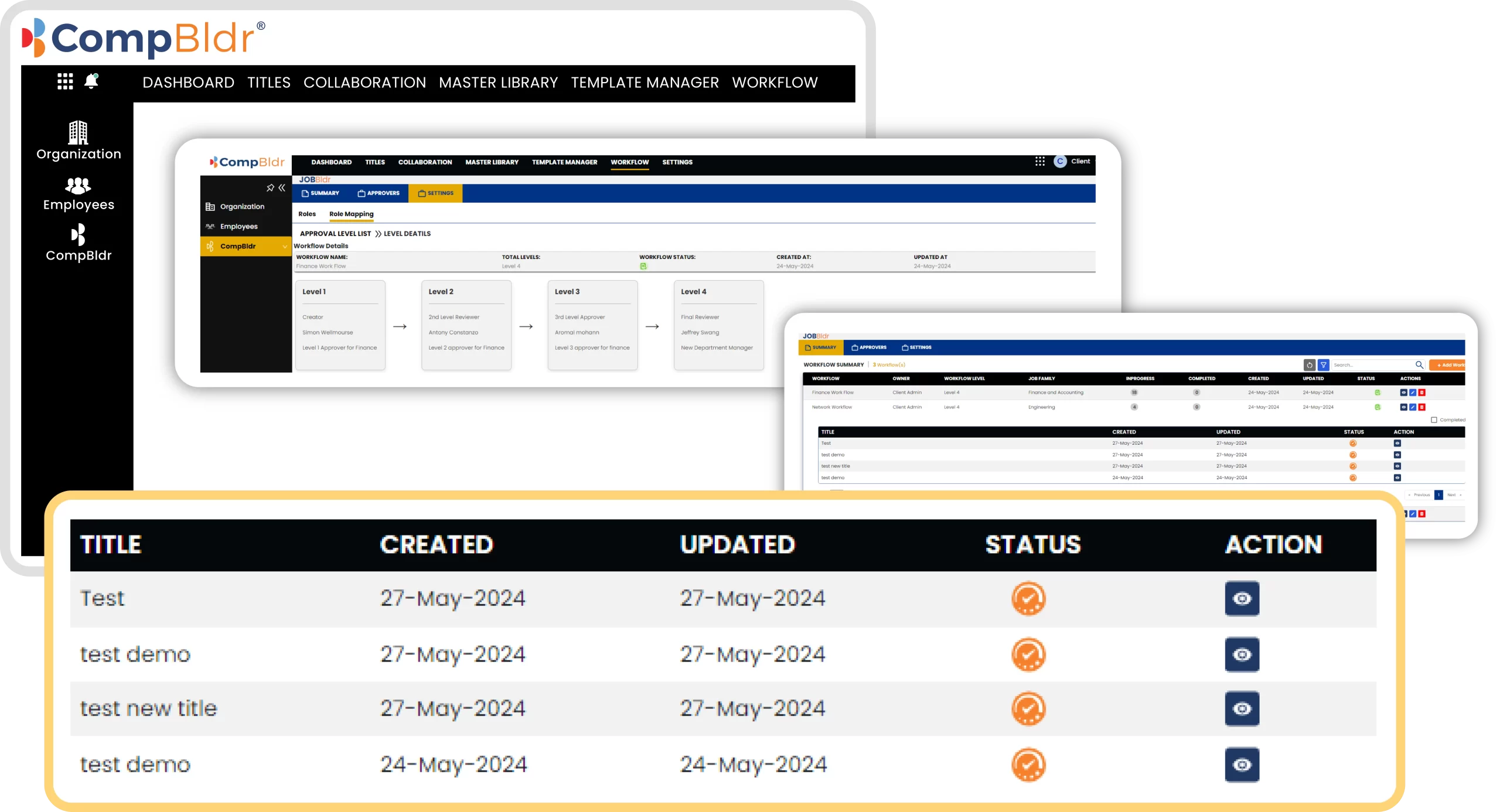 CompBldr Master Dashboard Workflow